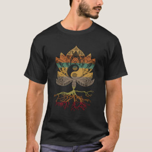 Lotus Mandala Yin Yang Helig Geometry Andlig T Shirt