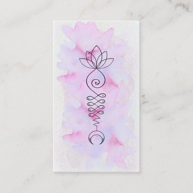 *~* Lotus Måne Energy Healer Yoga Reiki Visitkort (Framsida)