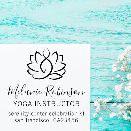 Lotus Meditation & Yoga Teacher Anpassningsbar Adr Stämpel