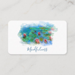 *~* Lotus Monet Lily Pond Blommigt Angel Visitkort