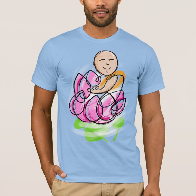 Lotus Monk Meditation T Shirt (Framsida)