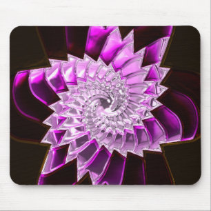 Lotus Mönster Glass Art 1A Mousepad Musmatta
