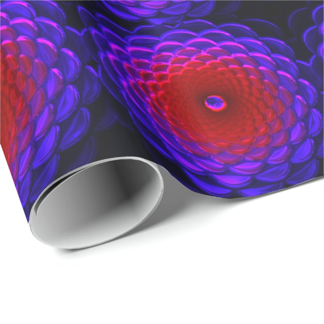 Lotus Mönster Glass Art 3B Papper omslagning Presentpapper (Rullad Hörn)