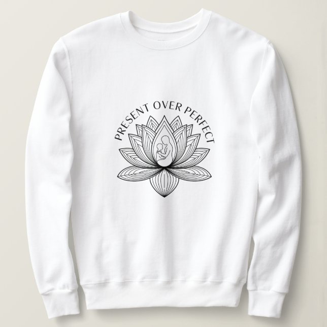 Lotus Mother Child Present Mantra Art T Shirt (Design framsida)