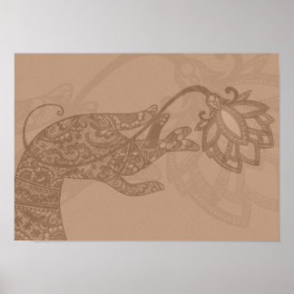 Lotus Mudra Mehndi small poster