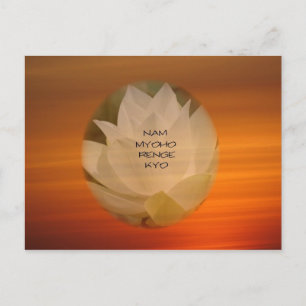 Lotus ’Nam Myoho Renge Kyo’ SGI Buddhist Postcard Vykort