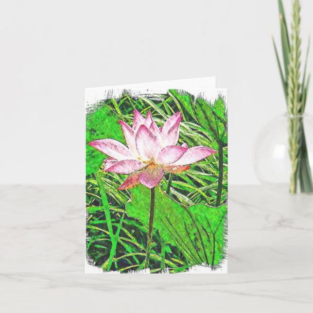 Lotus Notecard Tack Kort (Framsida)