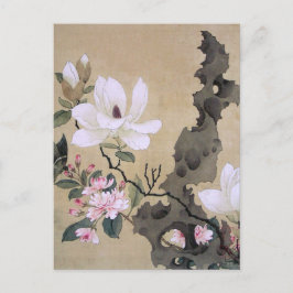 Lotus och Erect Sten av Chen Hongshou Vykort