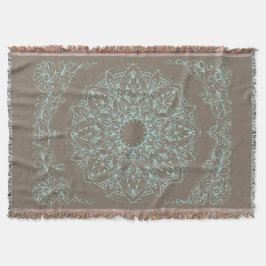 Lotus on Beach - Throw Blanket Filt