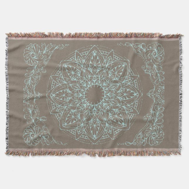 Lotus on Beach - Throw Blanket Filt (Framsidan)