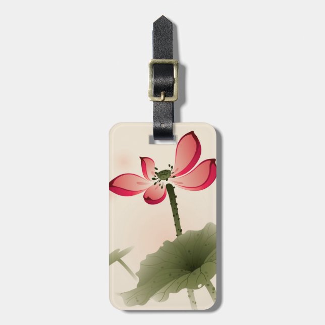 Lotus Oriental stil Bagagebricka (Vertikal Framsida)