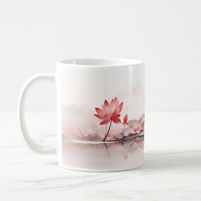 Lotus på Vatten Kaffemugg (Vänster)