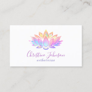 Lotus pastel färg visitkort