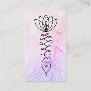 *~* Lotus Pastel Peony Healer Massage Yoga Reiki Visitkort