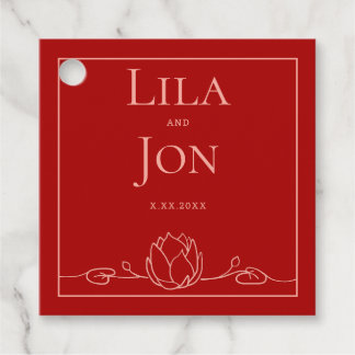 Lotus Personlig Wedding Favor-Märkre Gåvor Etiketter