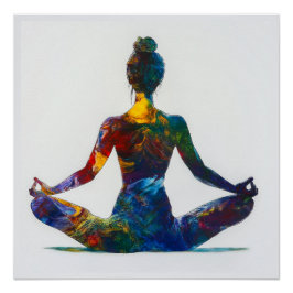 Lotus Pose Glossy Poster Perfect Poster