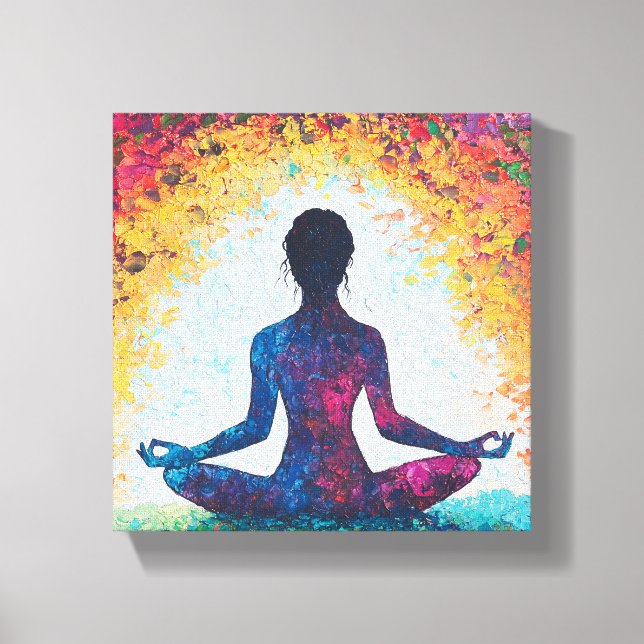 Lotus Pose Wall Art: Serenity in Bloom Canvastryck (Framsida)