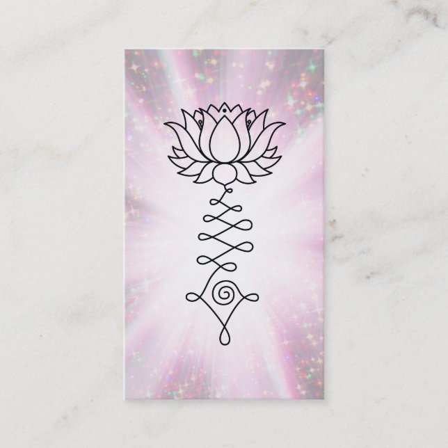 *~* Lotus Rainbow Gnistra Reiki Energy Healing Visitkort (Framsida)