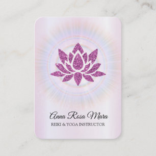 *~* Lotus Rays Reiki Energy Healing MAGENTA Visitkort