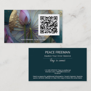 Lotus Reverie Lotusblomsdesign Visitkort