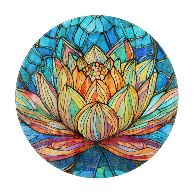 Lotus rosa nedfläckad glass (Framsidan)