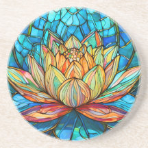 Lotus rosa nedfläckad glass
