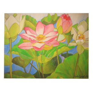 Lotus rosa vattenfärgsmålning anteckningsblock