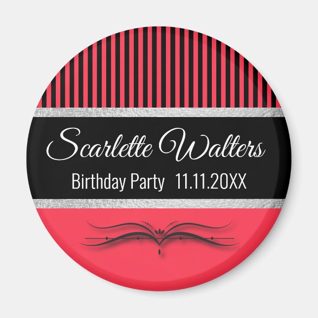 Lotus Rulla & Rand - Silver Foil Magnet (Framsidan)