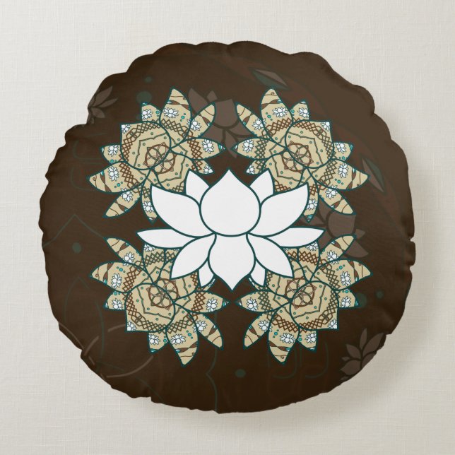 Lotus rund kudd kudde (Framsidan)