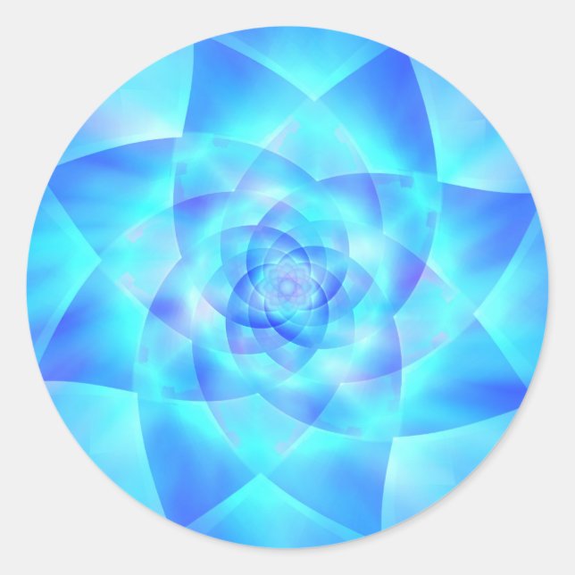 Lotus Runt Klistermärke (Framsida)