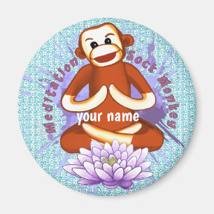 Lotus Sock monkey Magnet