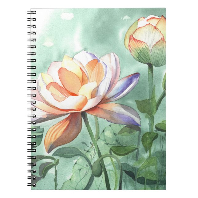Lotus Spiralanteckningsbok Anteckningsbok (Framsidan)