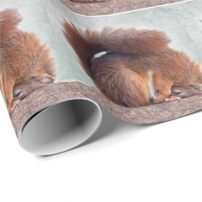 Lotus Squirrel Inpackningspapper Presentpapper (Rullad Hörn)