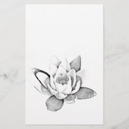 LOTUS STATIONERY I SVART OCH VITT BREVPAPPER