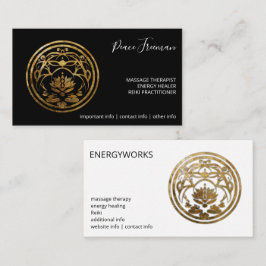 Lotus Stillhet | Gyllene Mandala-design Visitkort