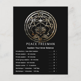 Lotus Stillhet | Silver Mandala Design Flygblad