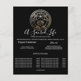 Lotus Stillhet | Silver Mandala Design Flygblad