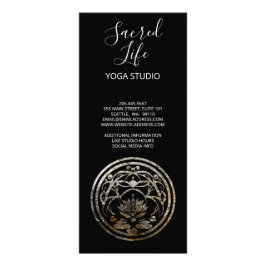 Lotus Stillhet | Silver Mandala Design Reklamkort