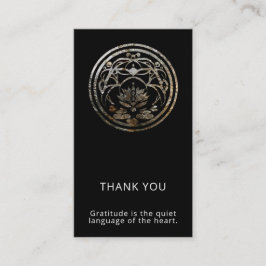 Lotus Stillhet | Silver Mandala Design Visitkort