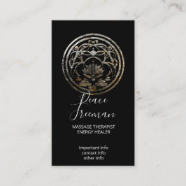 Lotus Stillhet | Silver Mandala Design Visitkort