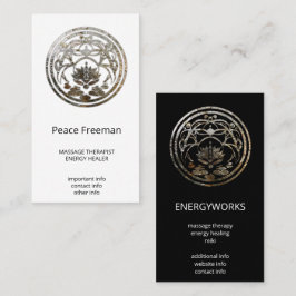 Lotus Stillhet | Silver Mandala Design Visitkort