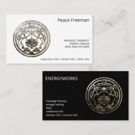 Lotus Stillhet | Silver Mandala Design Visitkort
