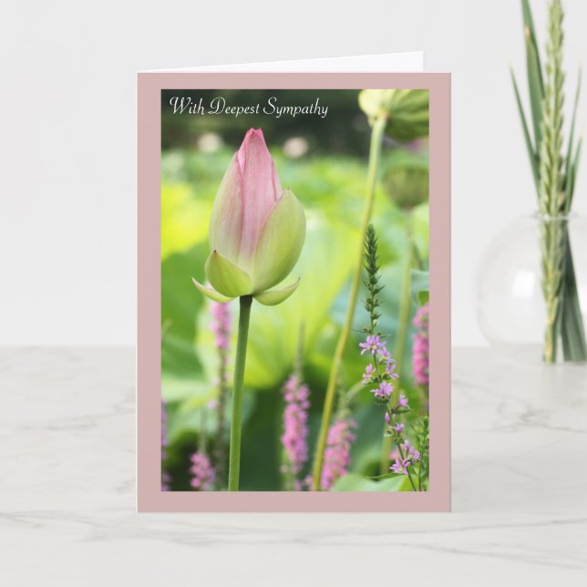 Lotus sympathy Card Kort (Framsida)