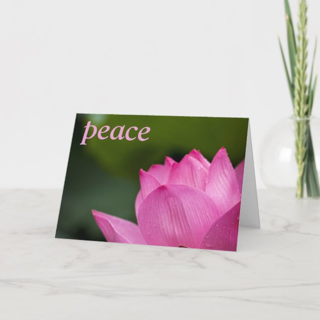 Lotus Sympathy Card Kort (Framsida)