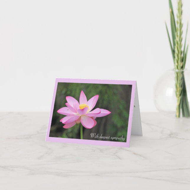 Lotus sympathy Card Tack Kort (Framsida)