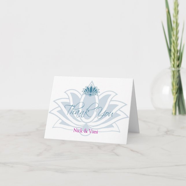 Lotus Tack personlig Note Card (Framsida)