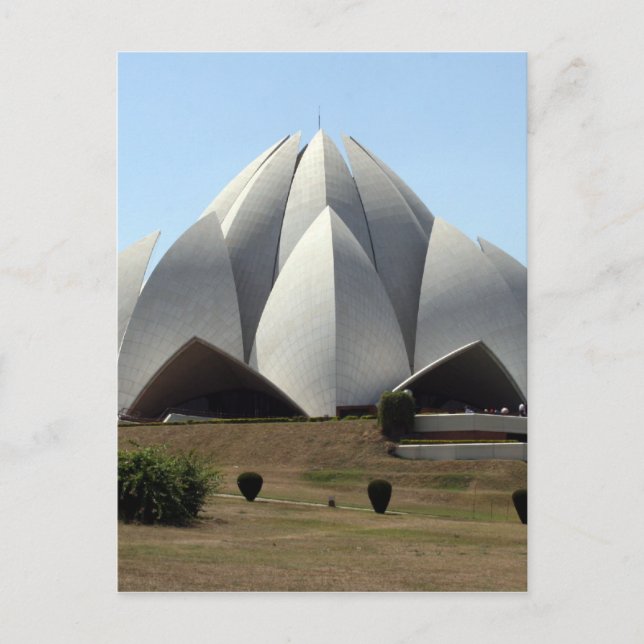 lotus temple delhi vykort (Framsida)
