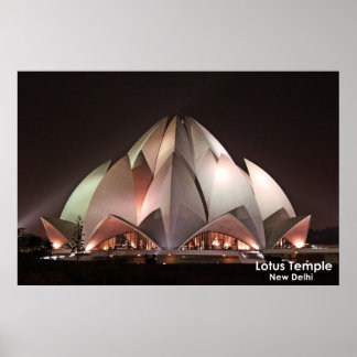 Lotus Temple Poster