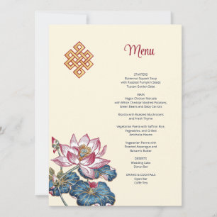 Lotus Tibetan Art Stil Bröllop Inbjudningar