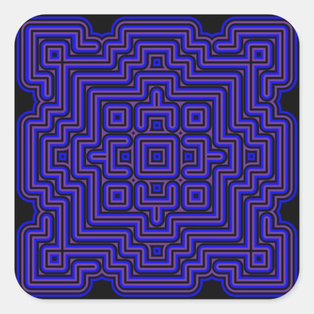 Lotus Tile Fyrkantigt Klistermärke (Framsida)